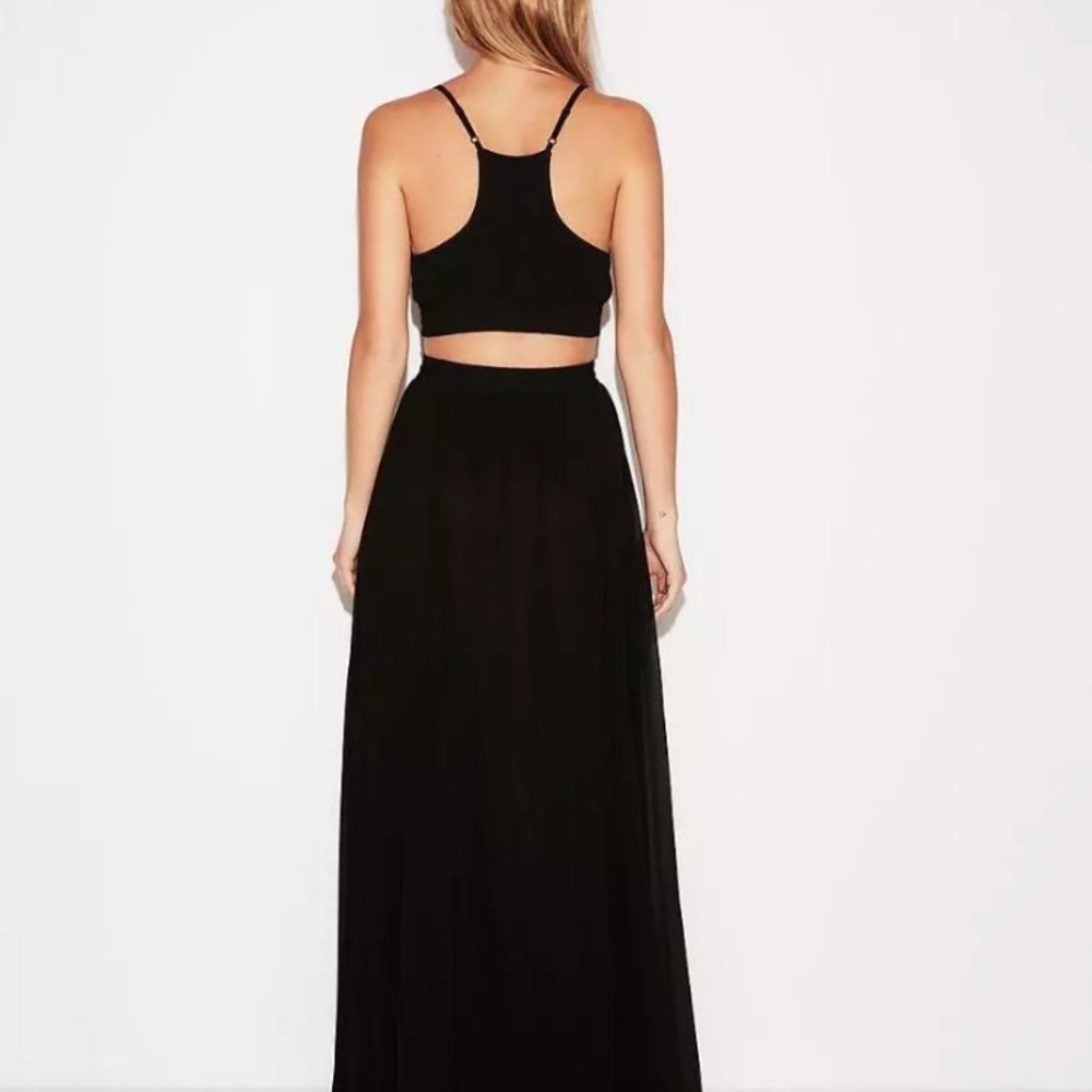 Express cut out maxi dress - Black - Large petite